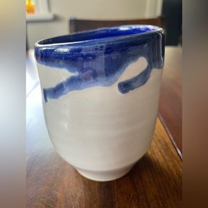 Vintage Italian studio art pottery Vase singed SERAFINO 94